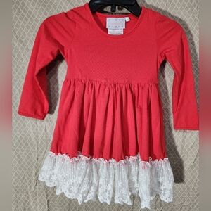 Vintage Serendipity Clothing Co. Girl's Christmas Red Dress 3T